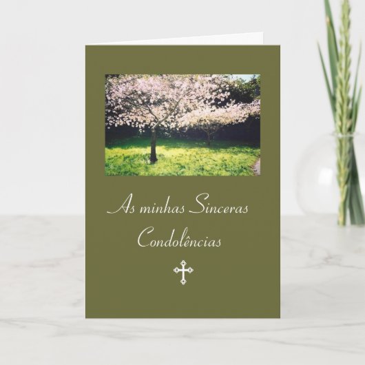 Portugiese: Condolencias/Pesames /Sympathy Karte (Vorderseite)