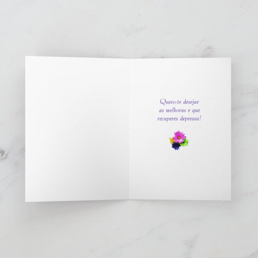 Portugiese: Erhalten Sie Brunnen - als melhoras! Karte (Innenseite)