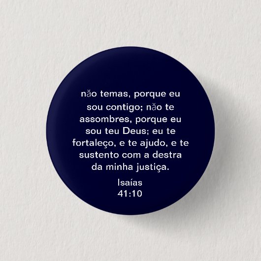 Portugiese-Jesaja-41:10 Button (Vorderseite)