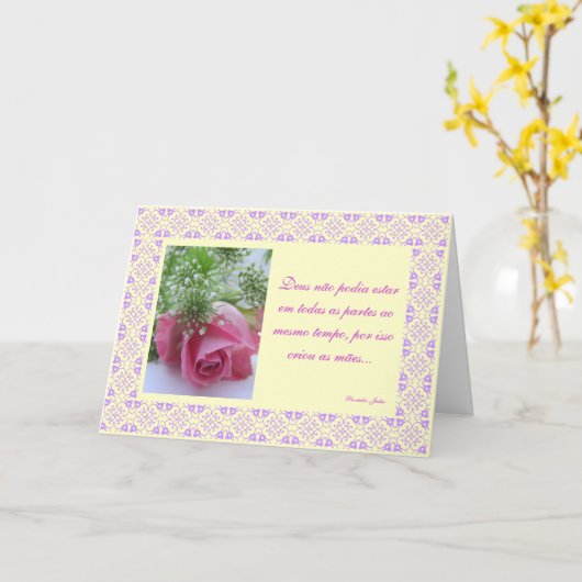 Portugiese: Mütter/Mães Karte (Gelbe Blume)