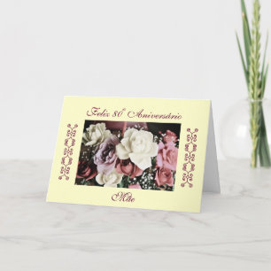 Portugiese: Parabéns mãe/der Geburtstag/die Rosa Karte
