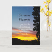 Portugiese: Pesames/Beileid Karte (Gelbe Blume)