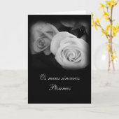 Portugiese: Pesames/Condolencias Karte (Gelbe Blume)