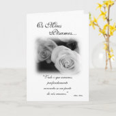 Portugiese: Pesames ein preto e branco Karte (Gelbe Blume)