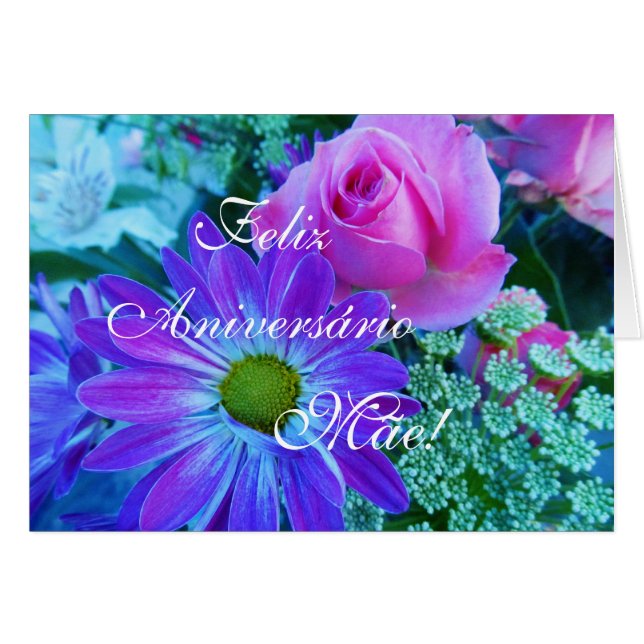 Portugiese: Rosas-Aniversário DA mae! (Vorderseite (Horizontal))