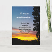 Portugiese: sentimentos/Sympathie Pêsames Karte (Vorderseite)