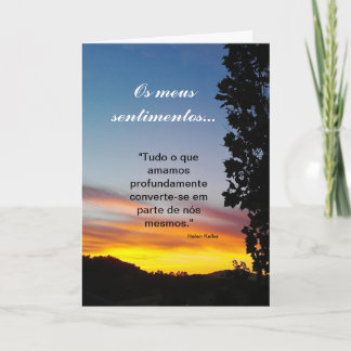 Portugiese: sentimentos/Sympathie Pêsames Karte