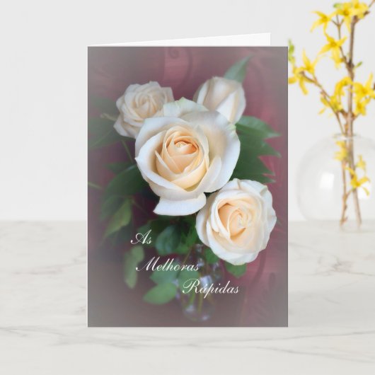 Portugiese: Wie melhoras/gut bald erhalten Karte (Gelbe Blume)