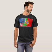 Portugiesisch Amerikanisch Halb Portugal Halb Amer T-Shirt (Vorne ganz)