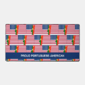 PORTUGIESISCH-AMERIKANISCHE Flag-Karte Schreibtischunterlage (Vorderseite)