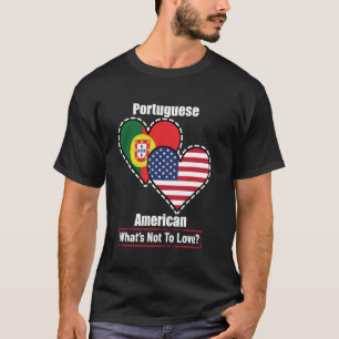 Portugiesisch-amerikanische Herzflags Was nicht zu T-Shirt