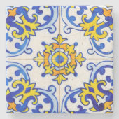 Portugiesisch Azulejo Art Steinuntersetzer (Vorderseite)