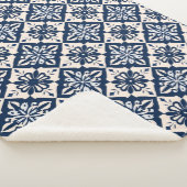 Portugiesisch Azulejo Blue und White Sherpadecke (3/4)