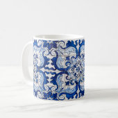 Portugiesisch Azulejo Glazed Tiles Kaffeetasse (Vorderseite Links)