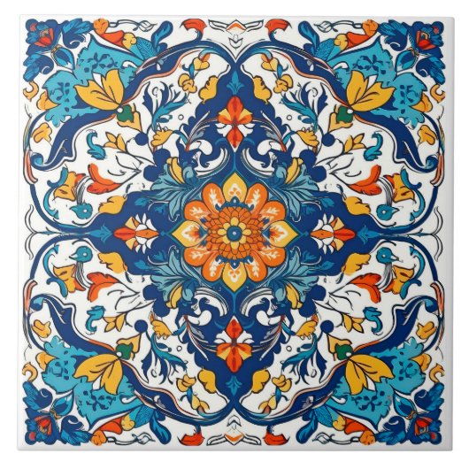 Portugiesisch Azulejo Keramik Tile. Fliese (Vorderseite)