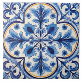 Portugiesisch Azulejo Pattern Fliese (Vorderseite)