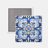 Portugiesisch Azulejo Tiles Pattern Magnet (Vorderseite/Rückseite)