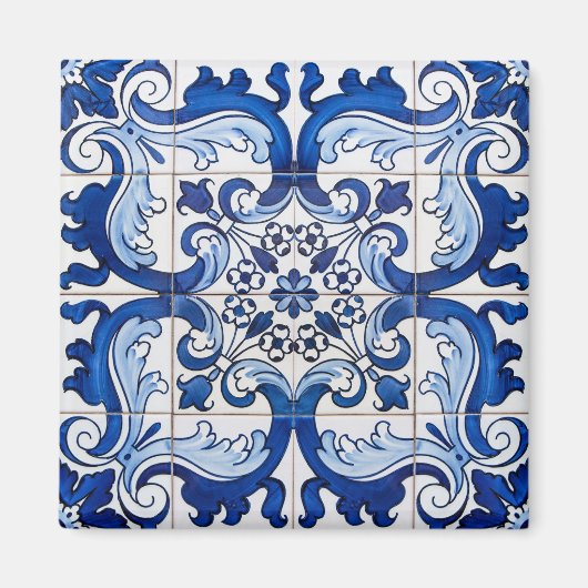 Portugiesisch Azulejo Tiles Pattern Magnet (Vorne)