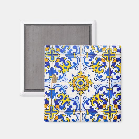 Portugiesisch Azulejos Keramik Tile Magnet (Vorderseite/Rückseite)