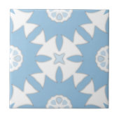 Portugiesisch Azulejos leicht blau und weiß geomet Fliese (Vorderseite)