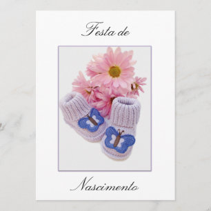Portugiesisch: Babydusche / Convite Chá de Bebe Einladung