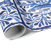 Portugiesisch Blau und Weiß Sardine Geschenkpapier (Rolleneckpunkt)