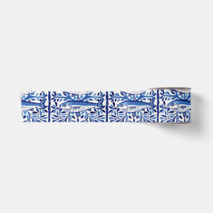 Portugiesisch Blau und Weiß Sardine Satinband