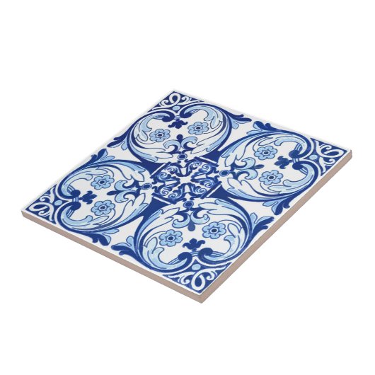 Portugiesisch-blaue Fliese (Seite)