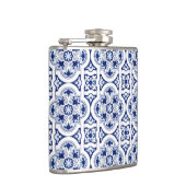 Portugiesisch-blaue Fliese Flachmann (Rechts)