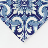 Portugiesisch-blaue Fliese Fleecedecke (Ecke)