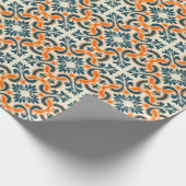 Portugiesisch-blaue Fliese Geschenkpapier (Ecke)