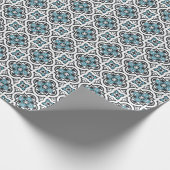 Portugiesisch-blaue Fliese Geschenkpapier (Ecke)