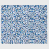 Portugiesisch-blaue Fliese Geschenkpapier (Flach)