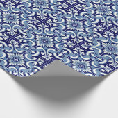 Portugiesisch-blaue Fliese Geschenkpapier (Ecke)