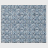Portugiesisch-blaue Fliese Geschenkpapier (Flach)