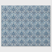 Portugiesisch-blaue Fliese Geschenkpapier (Flach)