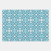 Portugiesisch-blaue Fliese Geschenkpapier Set (Vorderseite 2)
