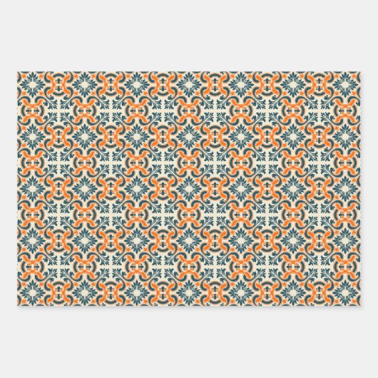 Portugiesisch-blaue Fliese Geschenkpapier Set (Vorderseite 3)