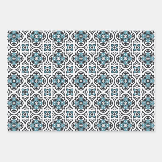 Portugiesisch-blaue Fliese Geschenkpapier Set (Vorderseite 2)