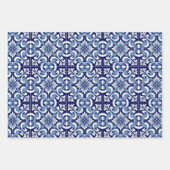 Portugiesisch-blaue Fliese Geschenkpapier Set (Vorderseite)