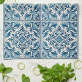 Portugiesisch-blaue Fliese Geschirrtuch (Gefaltet)