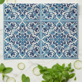 Portugiesisch-blaue Fliese Geschirrtuch (Gefaltet)