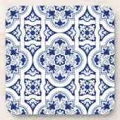 Portugiesisch-blaue Fliese Getränkeuntersetzer (Vorderseite)