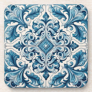 Portugiesisch-blaue Fliese Getränkeuntersetzer