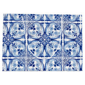 Portugiesisch-blaue Fliese Große Geschenktüte (Rückseite)