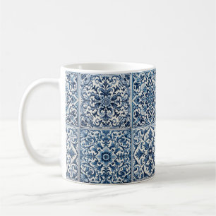 Portugiesisch-blaue Fliese Kaffeetasse