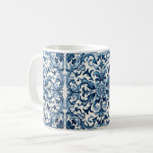 Portugiesisch-blaue Fliese Kaffeetasse (Vorderseite Links)