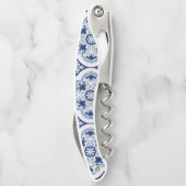 Portugiesisch-blaue Fliese Kellnermesser (Rückseite)