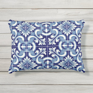 Portugiesisch-blaue Fliese Kissen Für Draußen