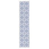 Portugiesisch-blaue Fliese Kurzer Tischläufer (Vorderseite)